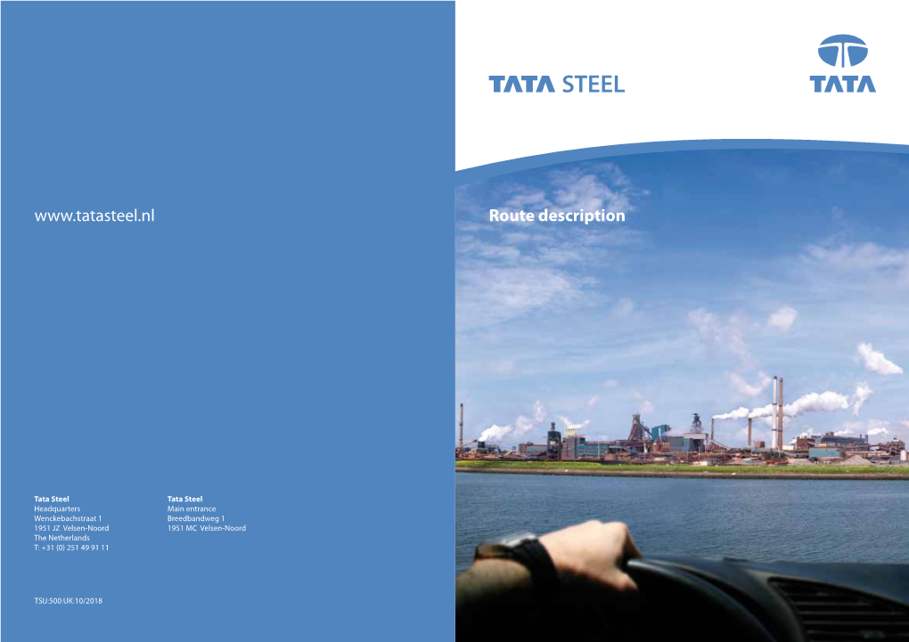 A Route Description to Tata Steel Ijmuiden