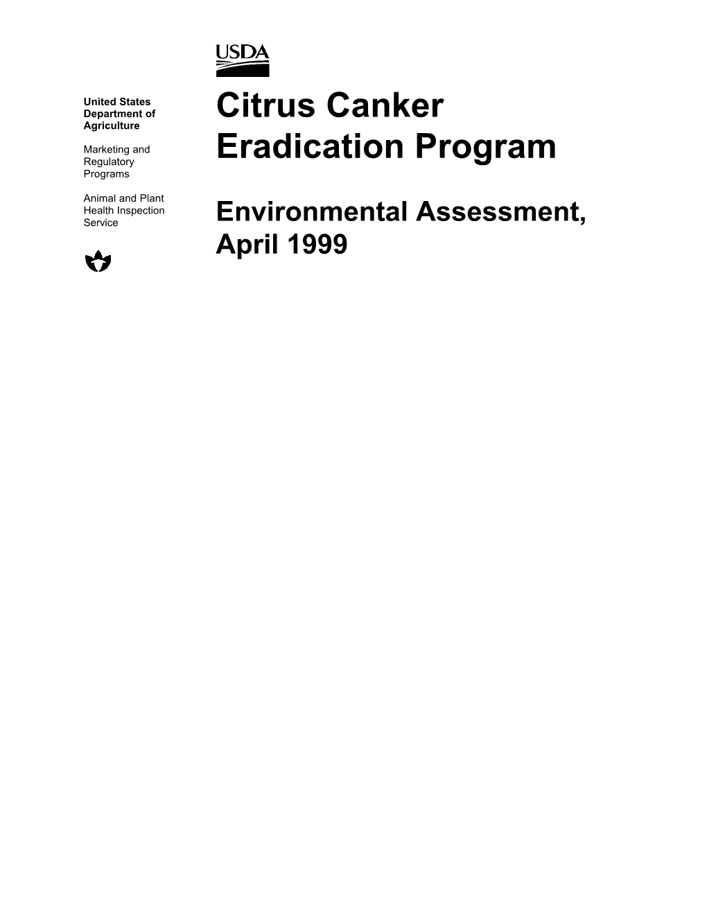 Citrus Canker Eradication Program