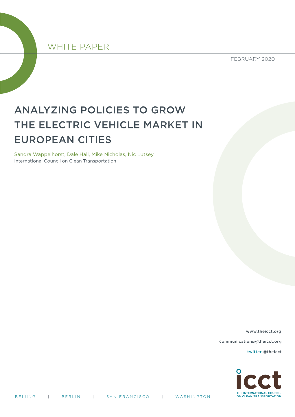 Analyzing Policies to Grow the Electric Vehicle Market in European Cities
