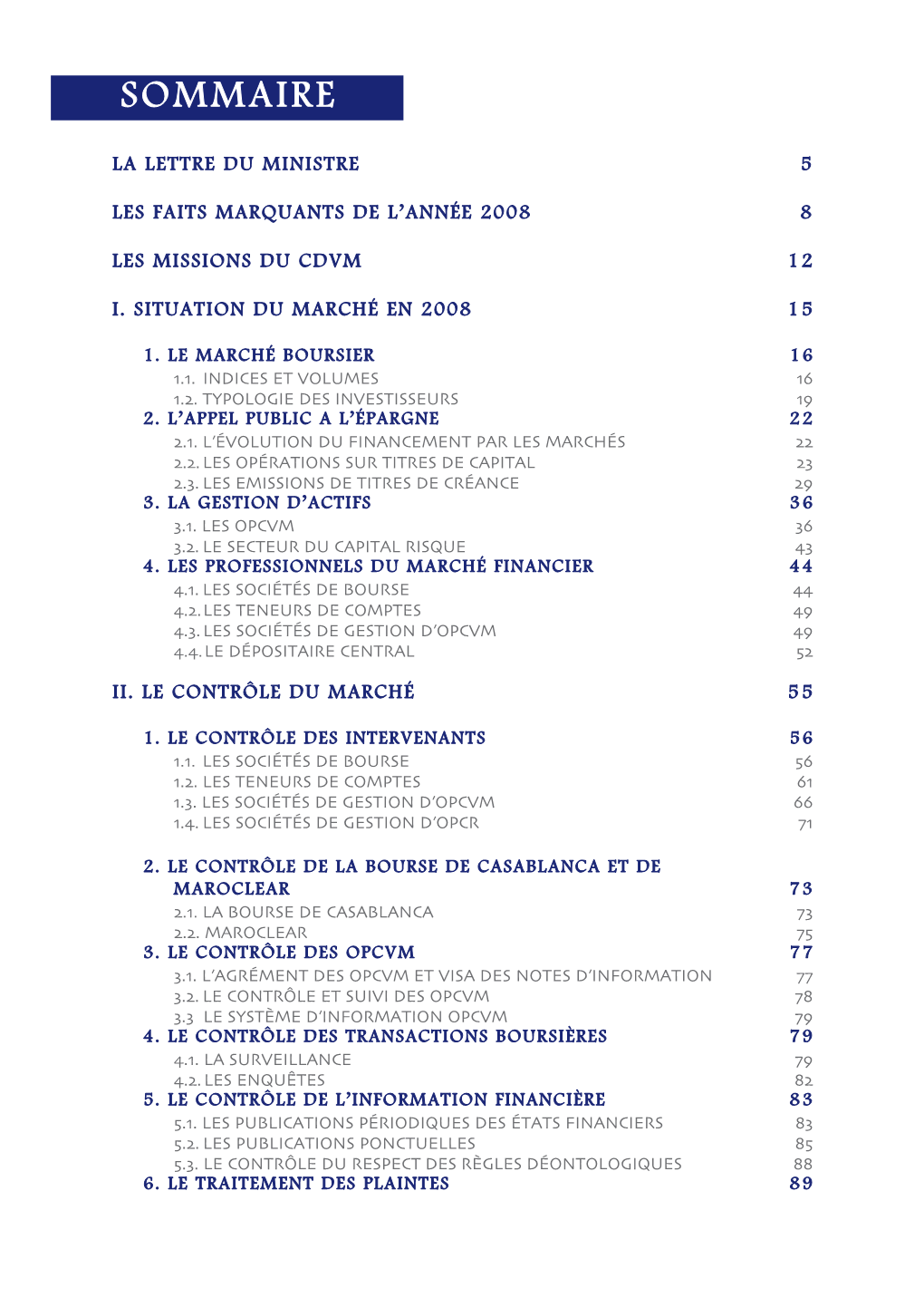 Rapport Annuel CDVM 2008