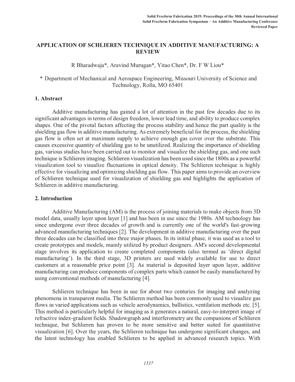 Application of Schlieren Technique in Additive Manufacturing: a Review