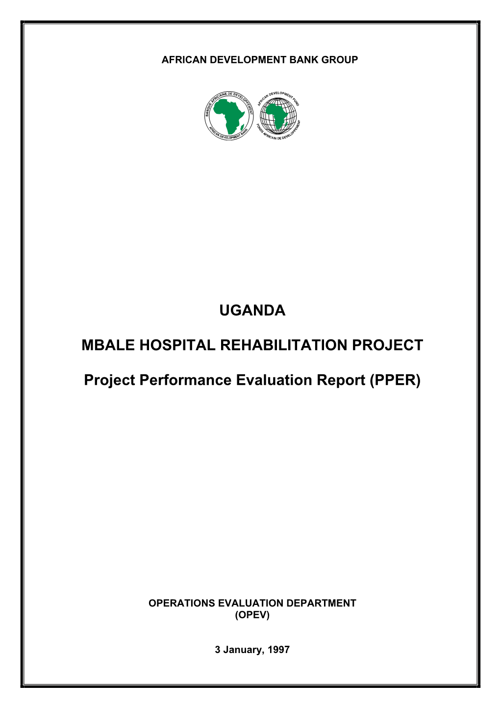 Uganda: Mbale Hospital Rehabilitation Project