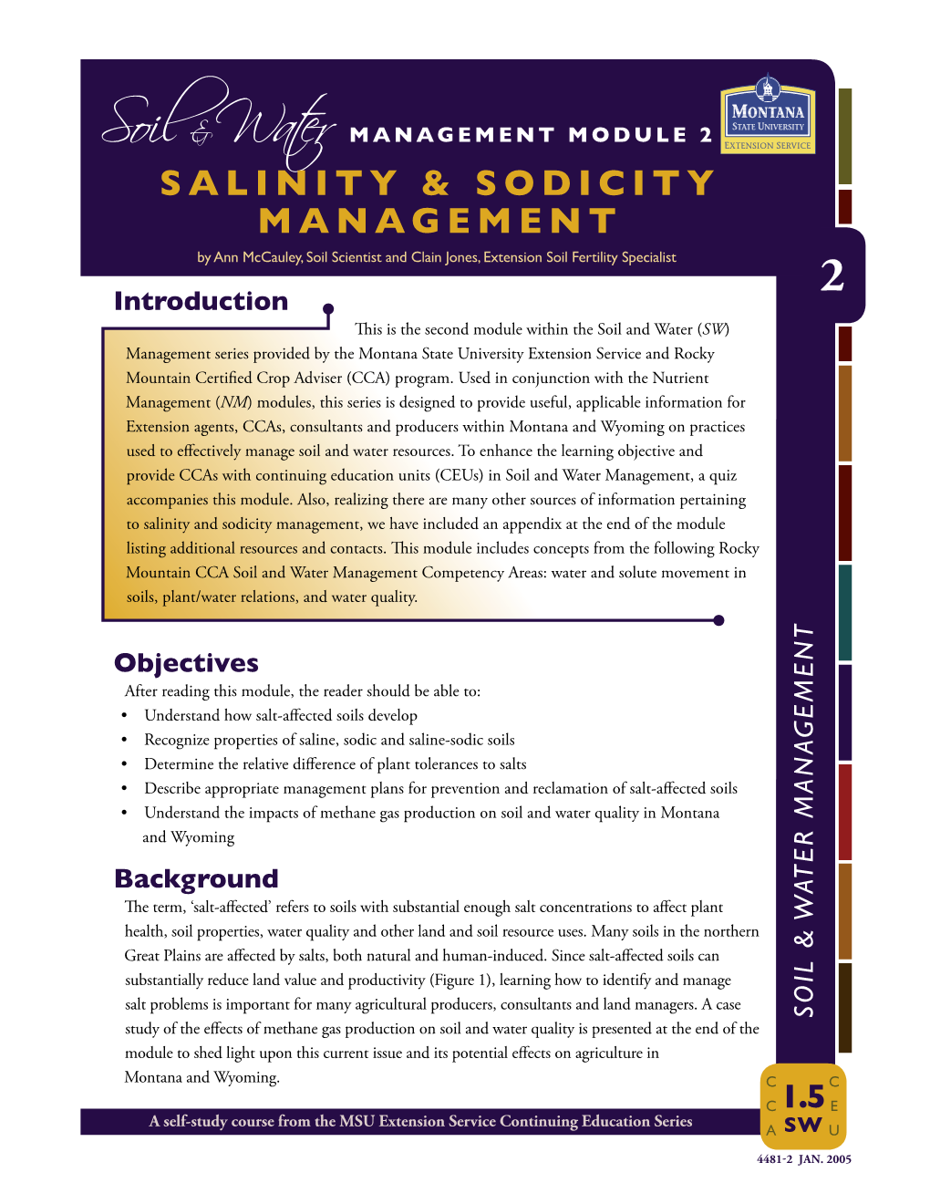 Module 2: Salinity and Sodicity Management