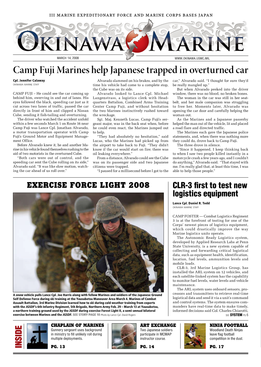 Camp Fuji Marines Help Japanese Trapped in Overturned