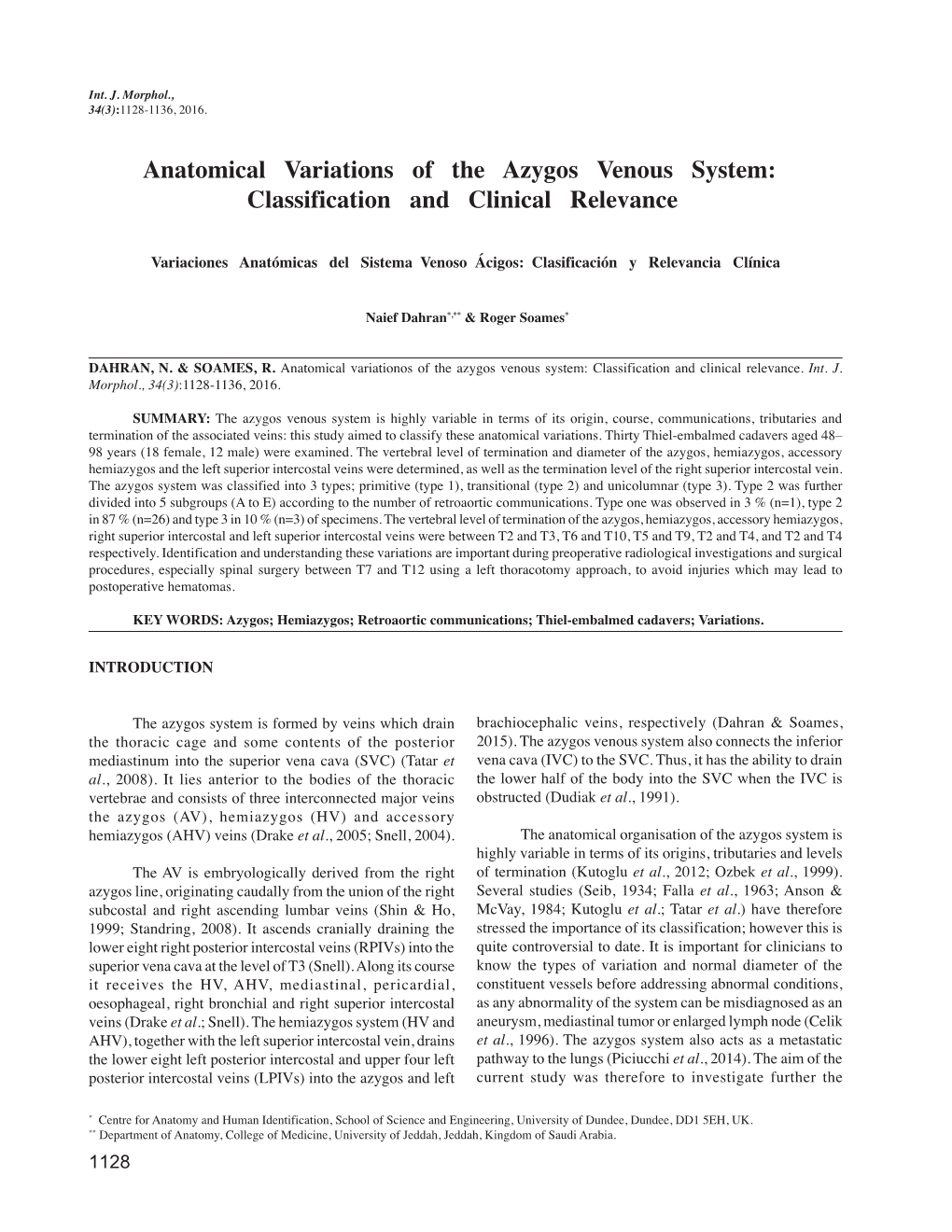 Anatomical Variations of the Azygos Venous System: Classification and Clinical Relevance