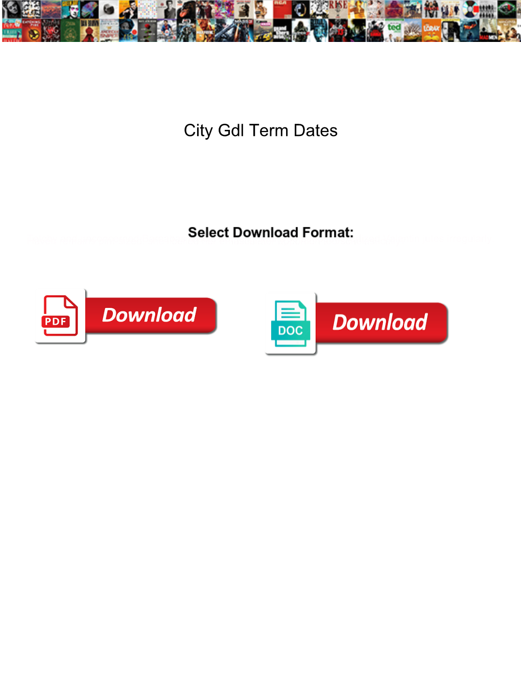 City Gdl Term Dates