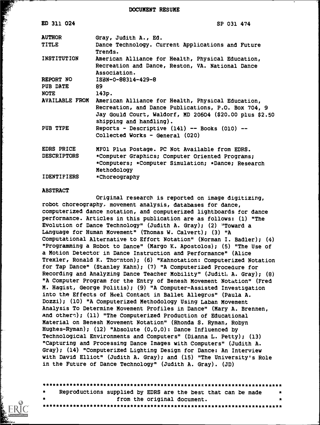 Ed 311 024 Author Title Institution Report No Pub Date Note Available from Pub Type Edrs Price Descriptors Identifiers Abstract