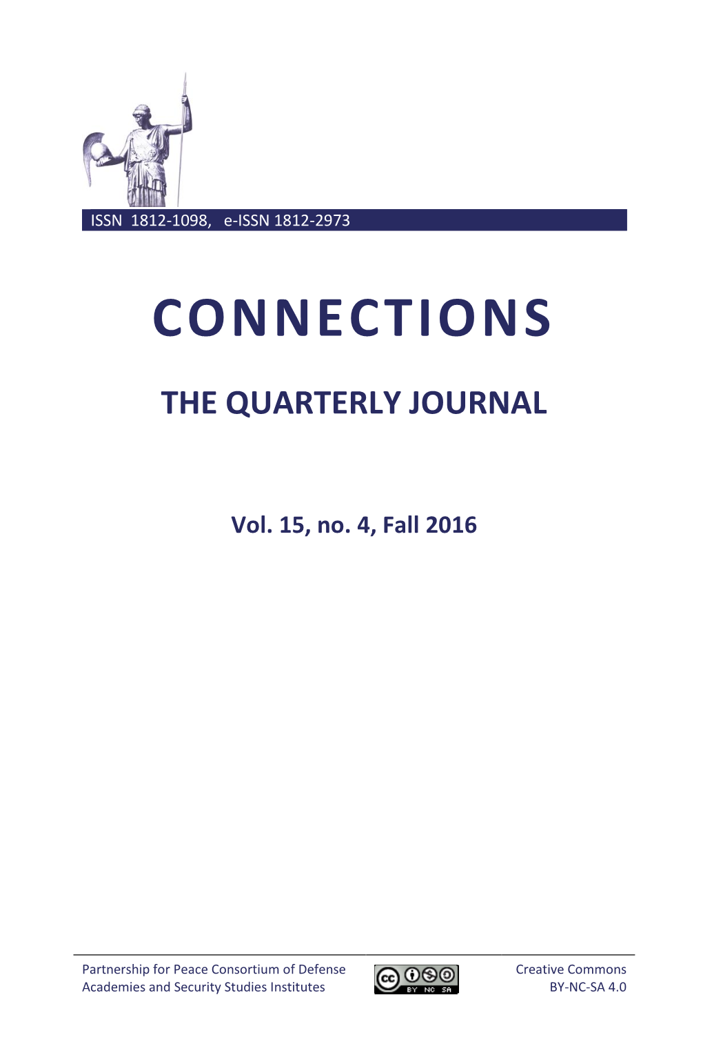 Connections: the Quarterly Journal, Vol. 15, No. 4, Fall 2016