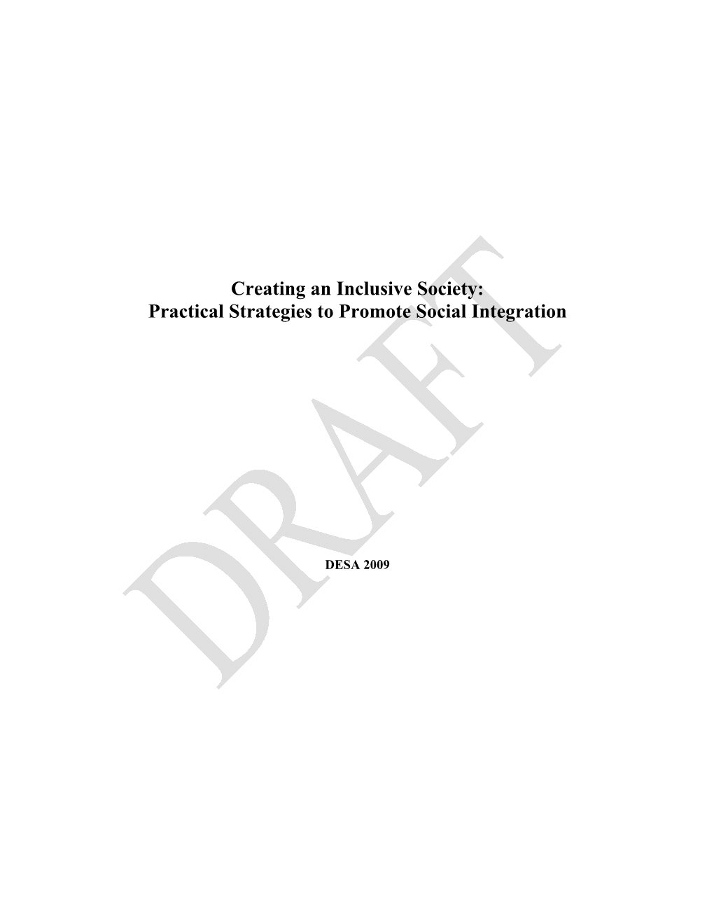 Creating an Inclusive Society: Practical Strategies to Promote Social Integration