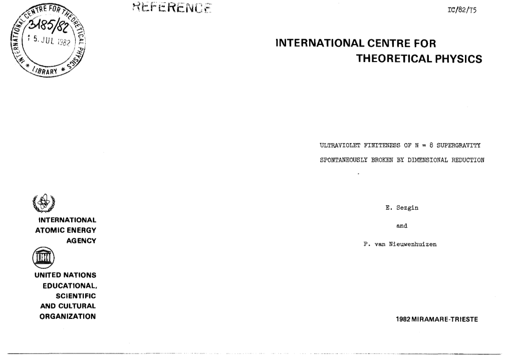 International Centre for Theoretical Physics