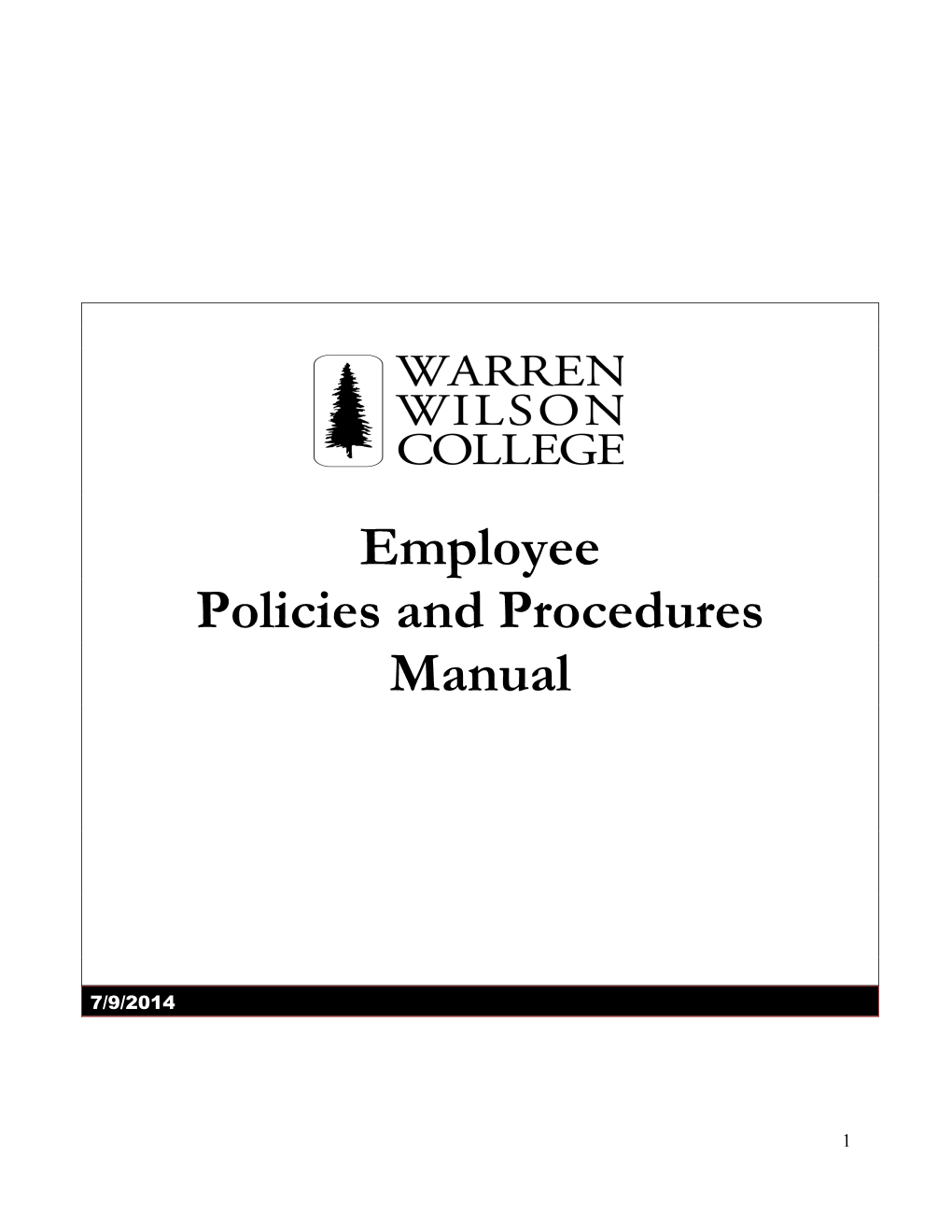 Employee Policies and Procedures Manual