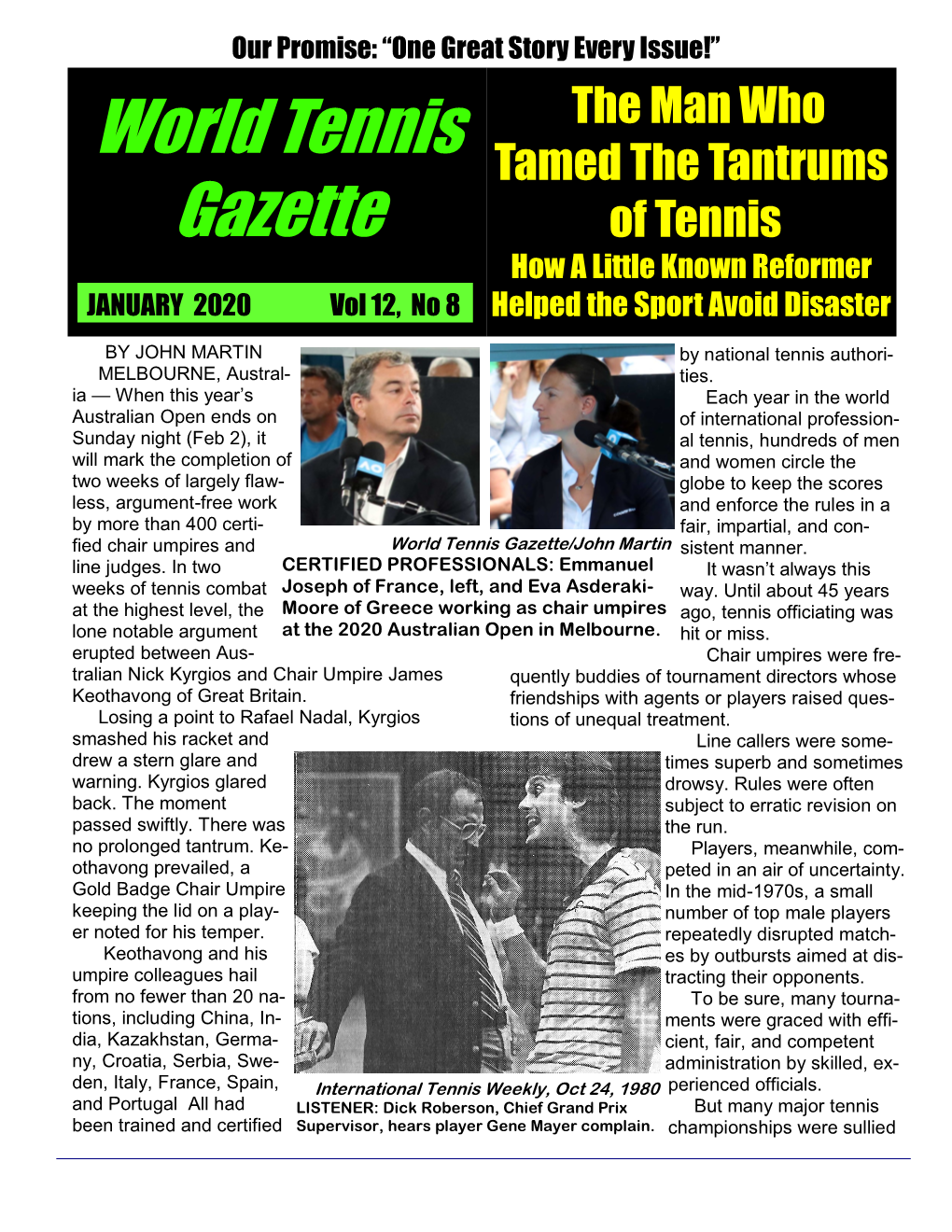 View and Download World Tennis Gazette Vol. 12 No. 8
