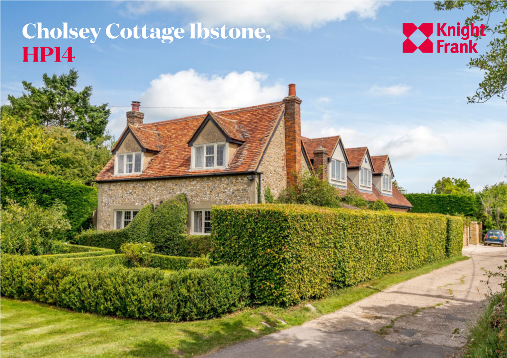 Cholsey Cottage Ibstone, HP14 Character Brick and Flint Cottage with Lovely Views in a Delightful Chiltern Village