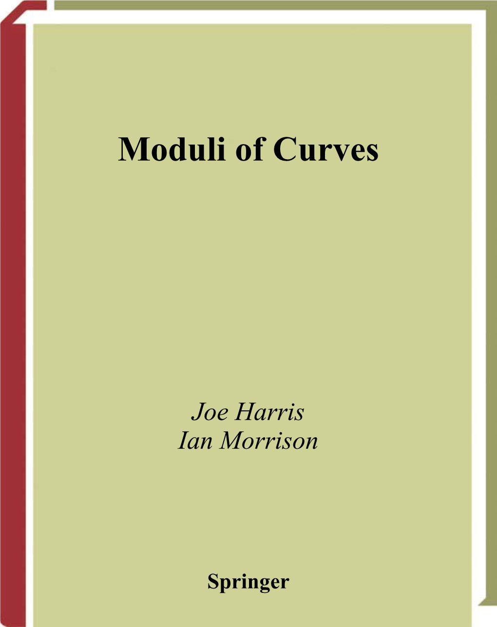 Moduli of Curves