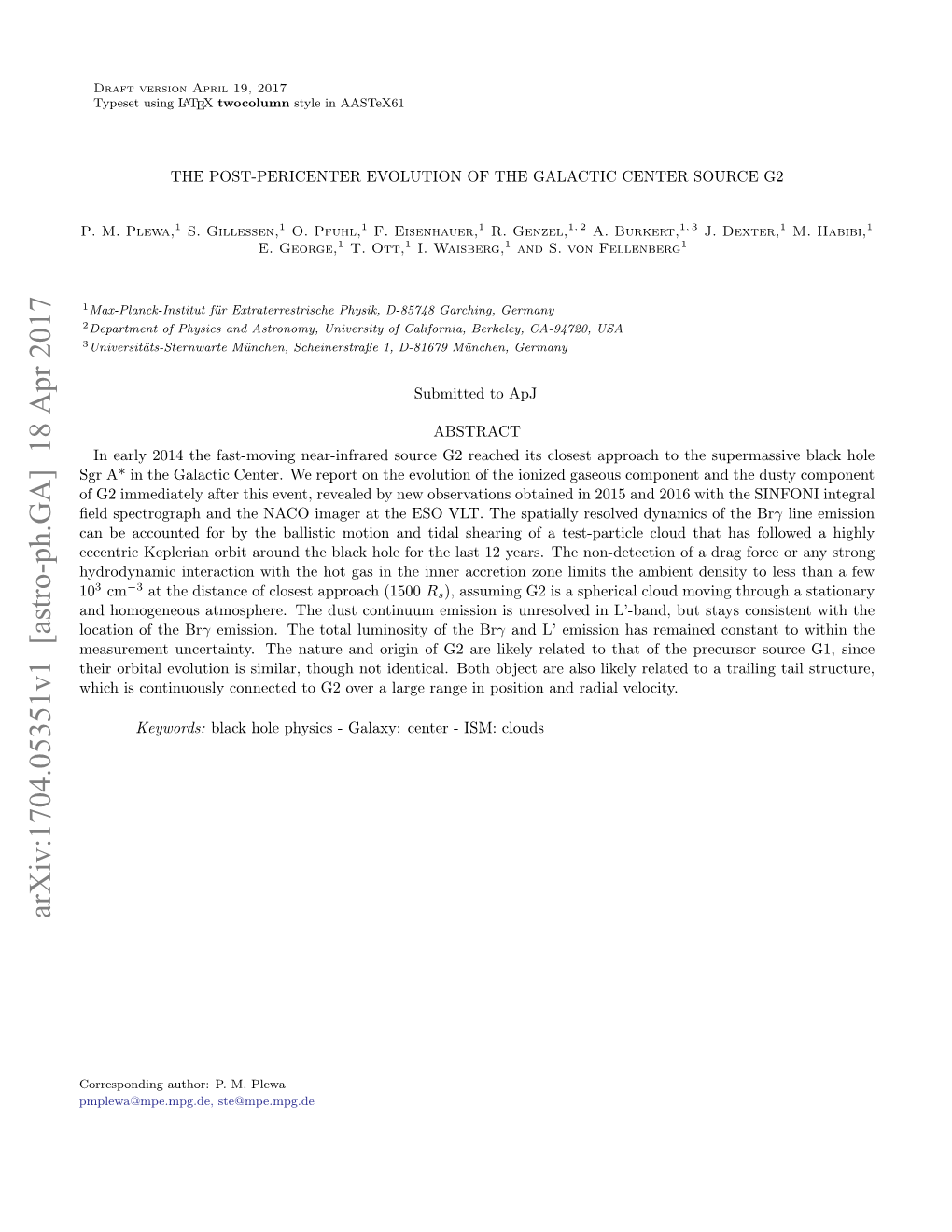 The Post-Pericenter Evolution of the Galactic Center Source G2