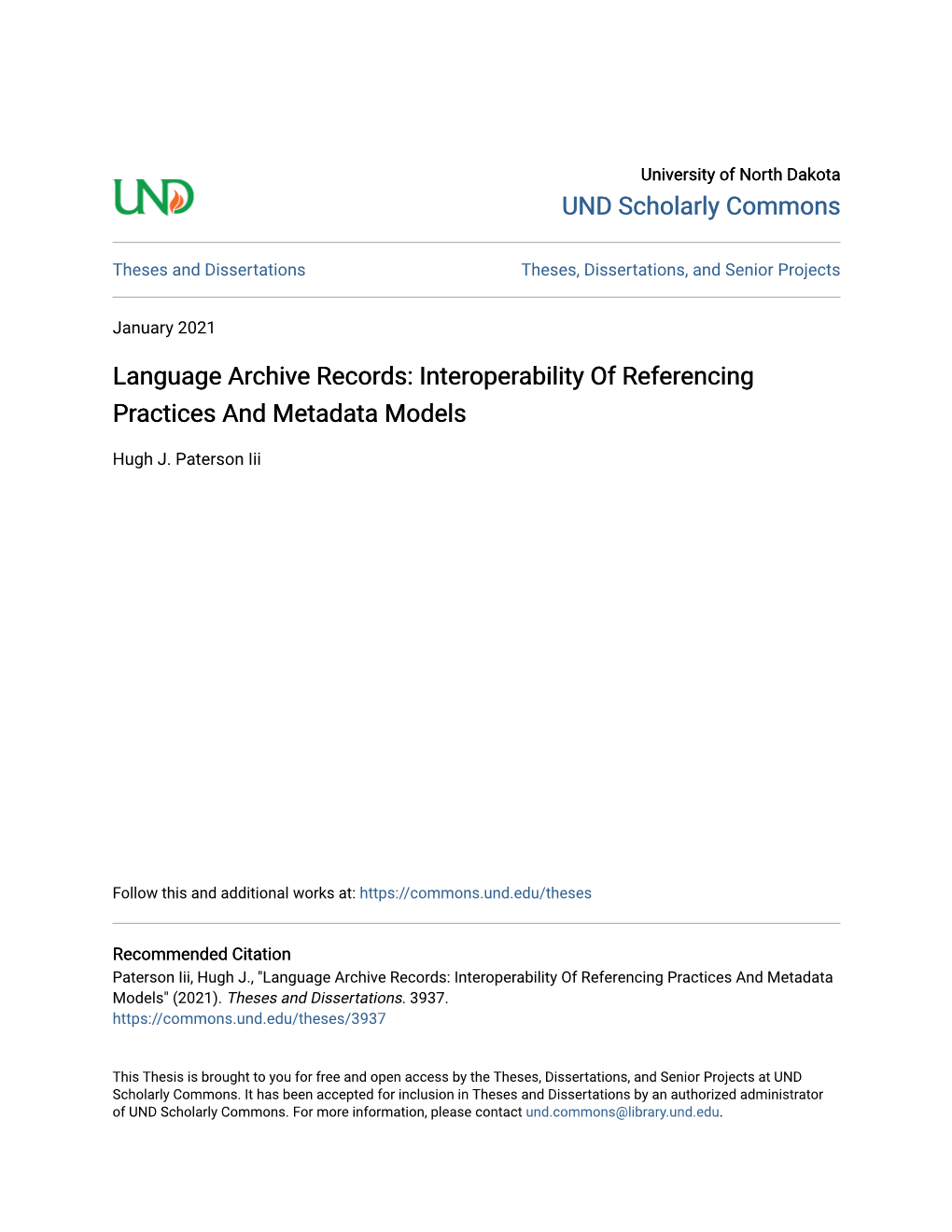 Language Archive Records: Interoperability of Referencing Practices and Metadata Models