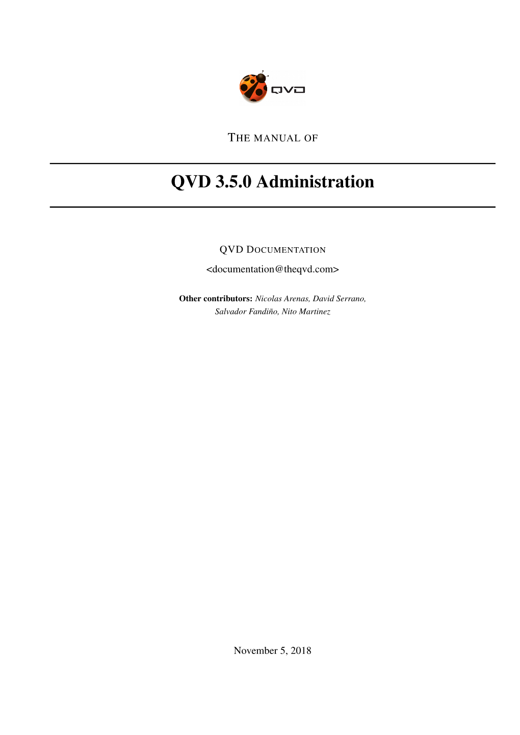 The QVD 3.5.0 Administration Manual I