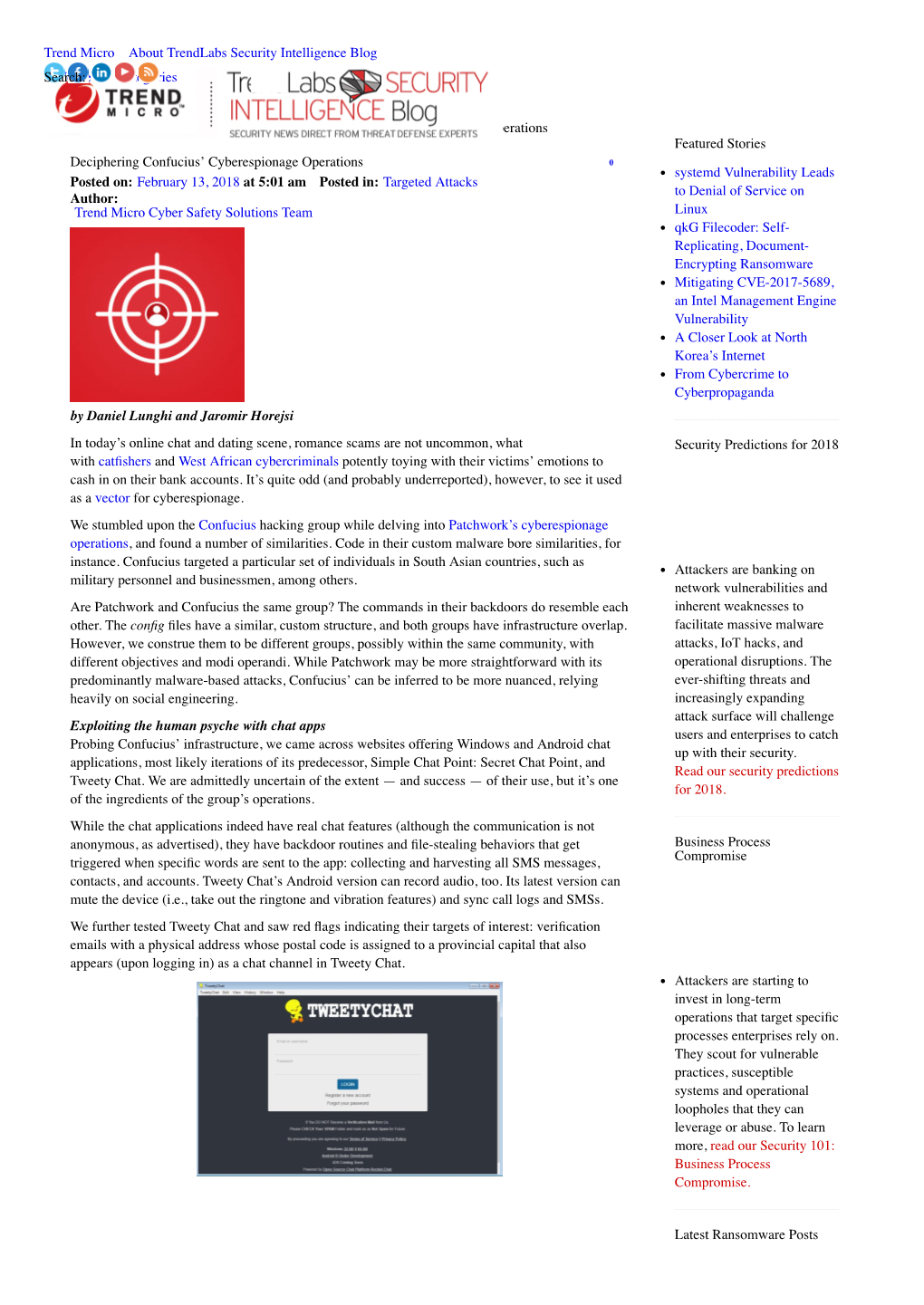 Trend Micro About Trendlabs Security Intelligence Blog Home » Targeted
