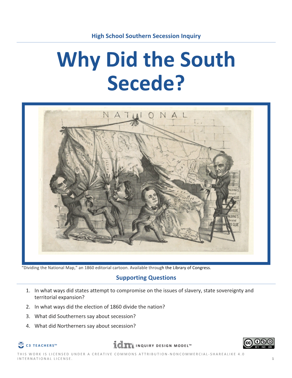 Why Did the South Secede?