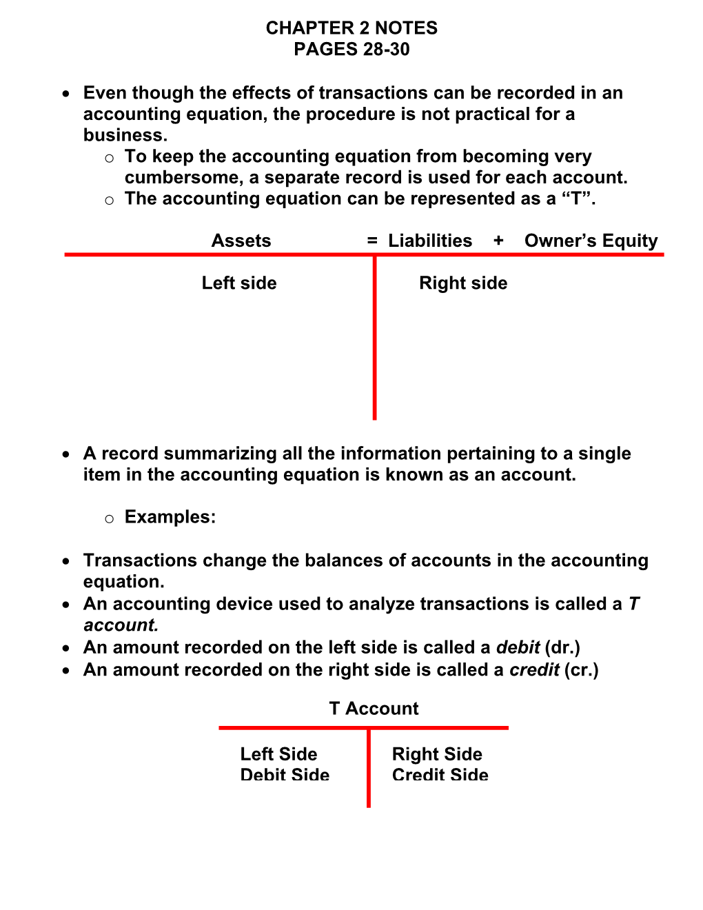 CHAPTER 2 NOTES PAGES 28-30 • Even Though the Effects Of