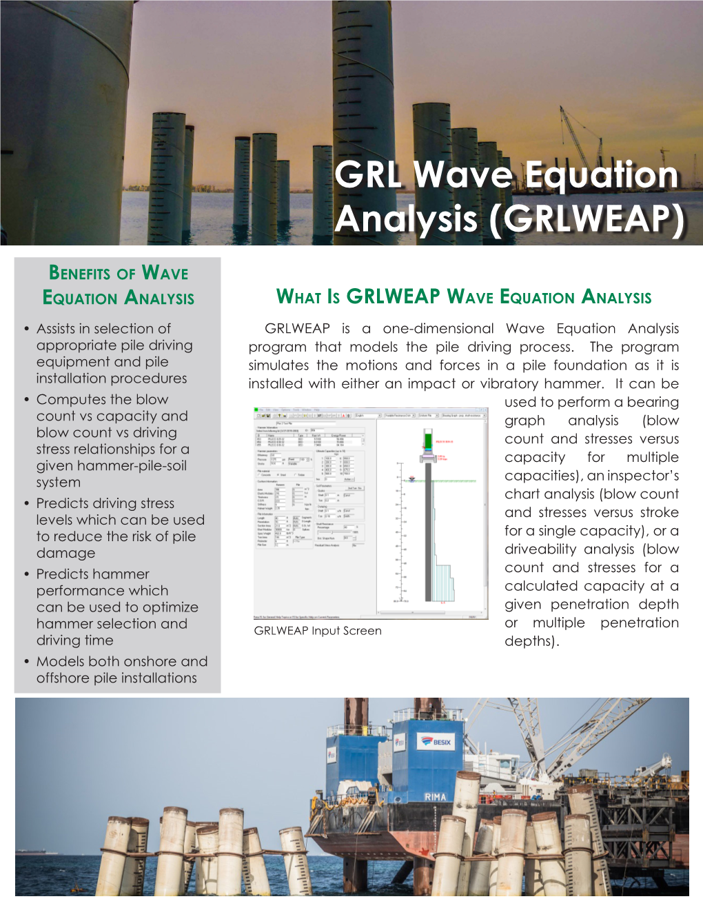 GRL Wave Equation Analysis (GRLWEAP)