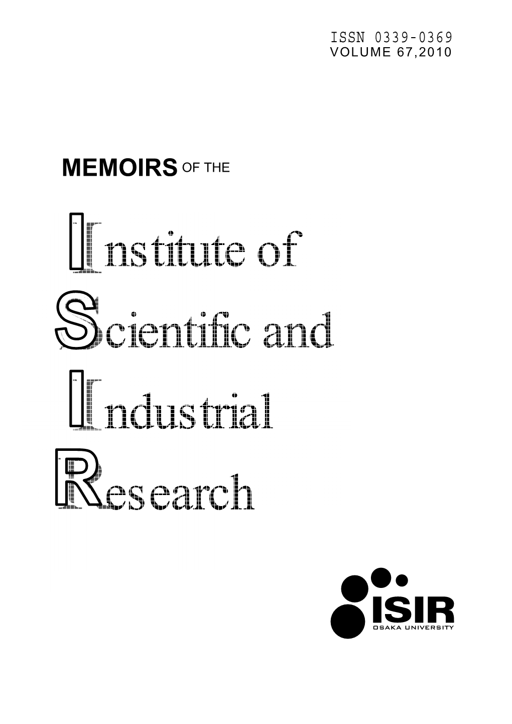 Nstitute of Cientific and Ndustrial Esearch