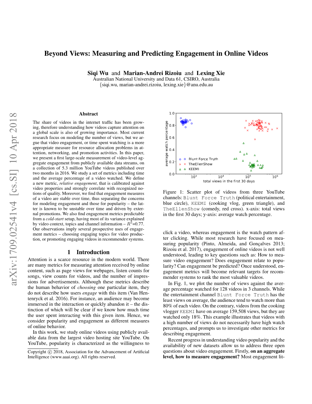 Measuring and Predicting Engagement in Online Videos