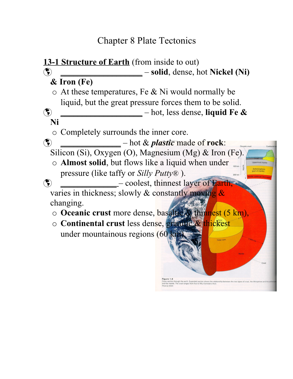Chapter 13 Plate Tectonics