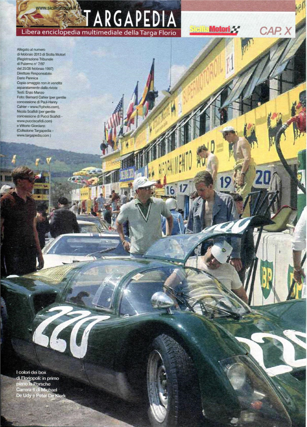 Targapediacom) Copia Omaggio Non in Vendita Separatamente Dalla Rivista ~Occa All'alfa Romeo Ricevere Il Testimone Re La Targa 1968