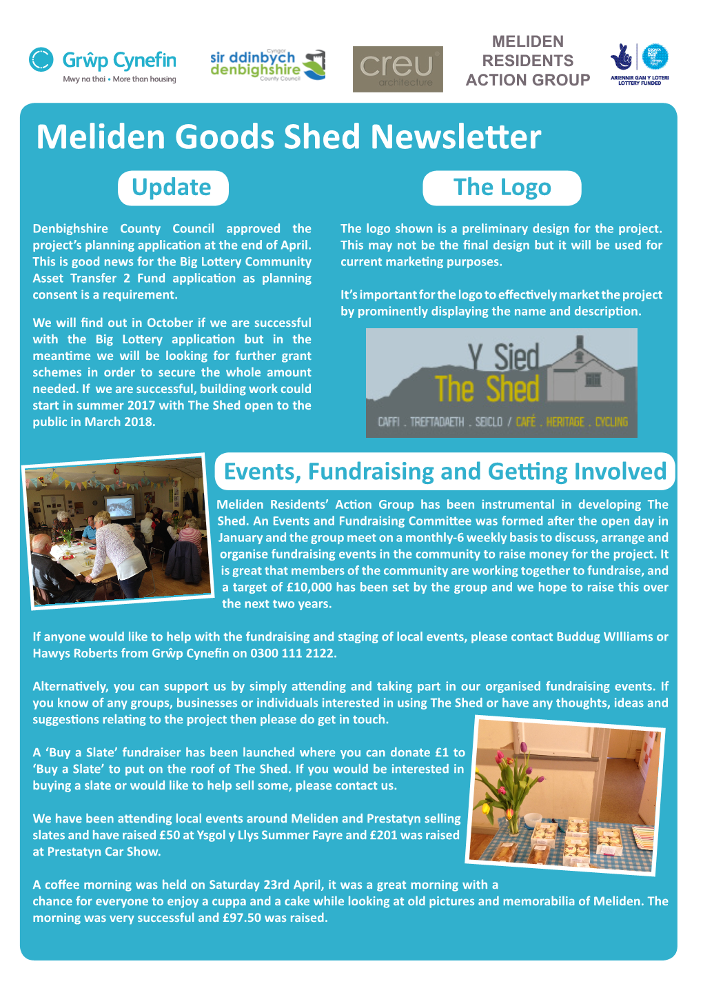 Meliden Goods Shed Newsletter Update the Logo