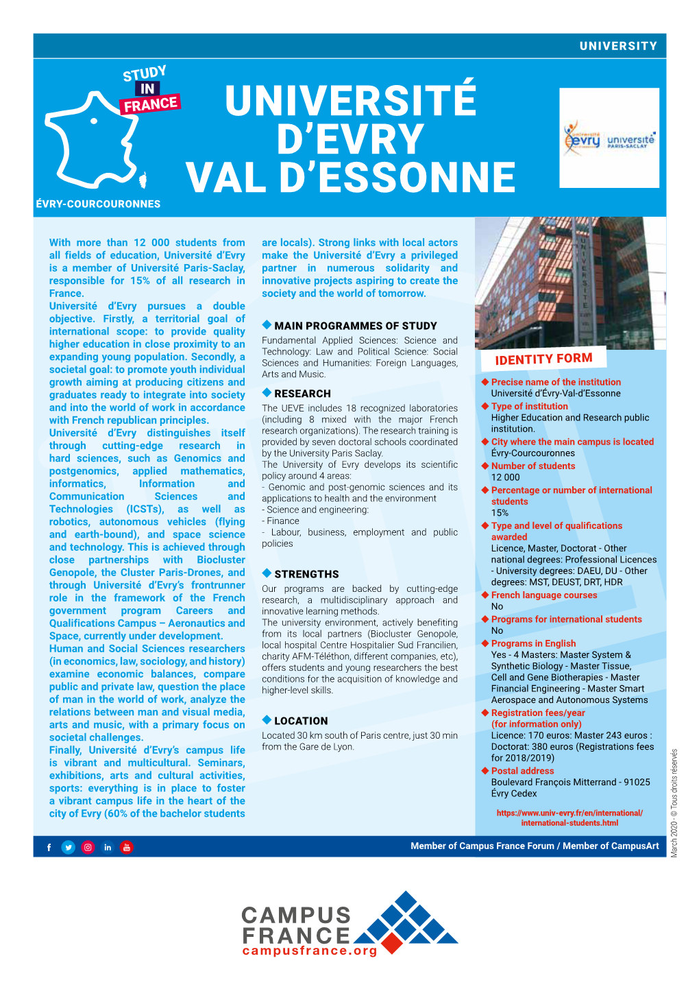 Université D'evry Val D'essonne
