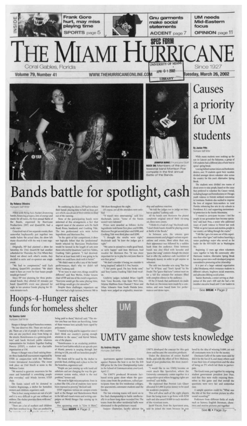 Bands Battle for Spotlight, Cash