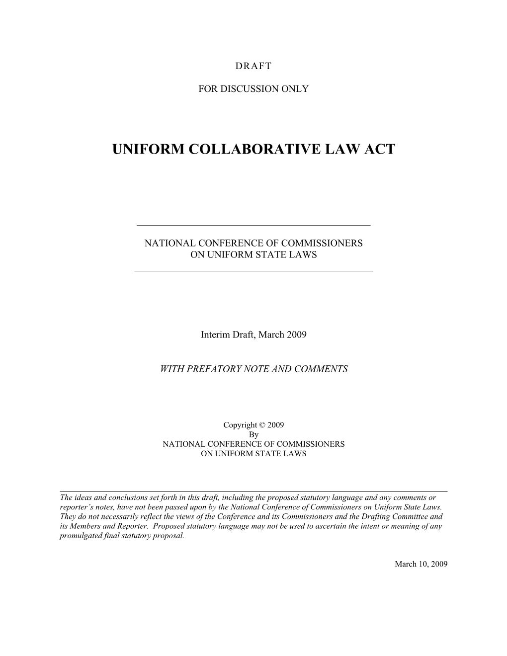 Collaborative Law Act