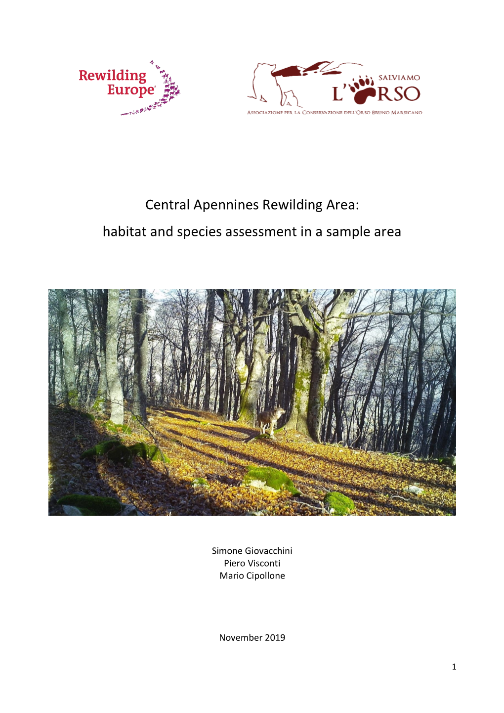 Central Apennines Rewilding Area: Habitat and Species Assessment in a Sample Area