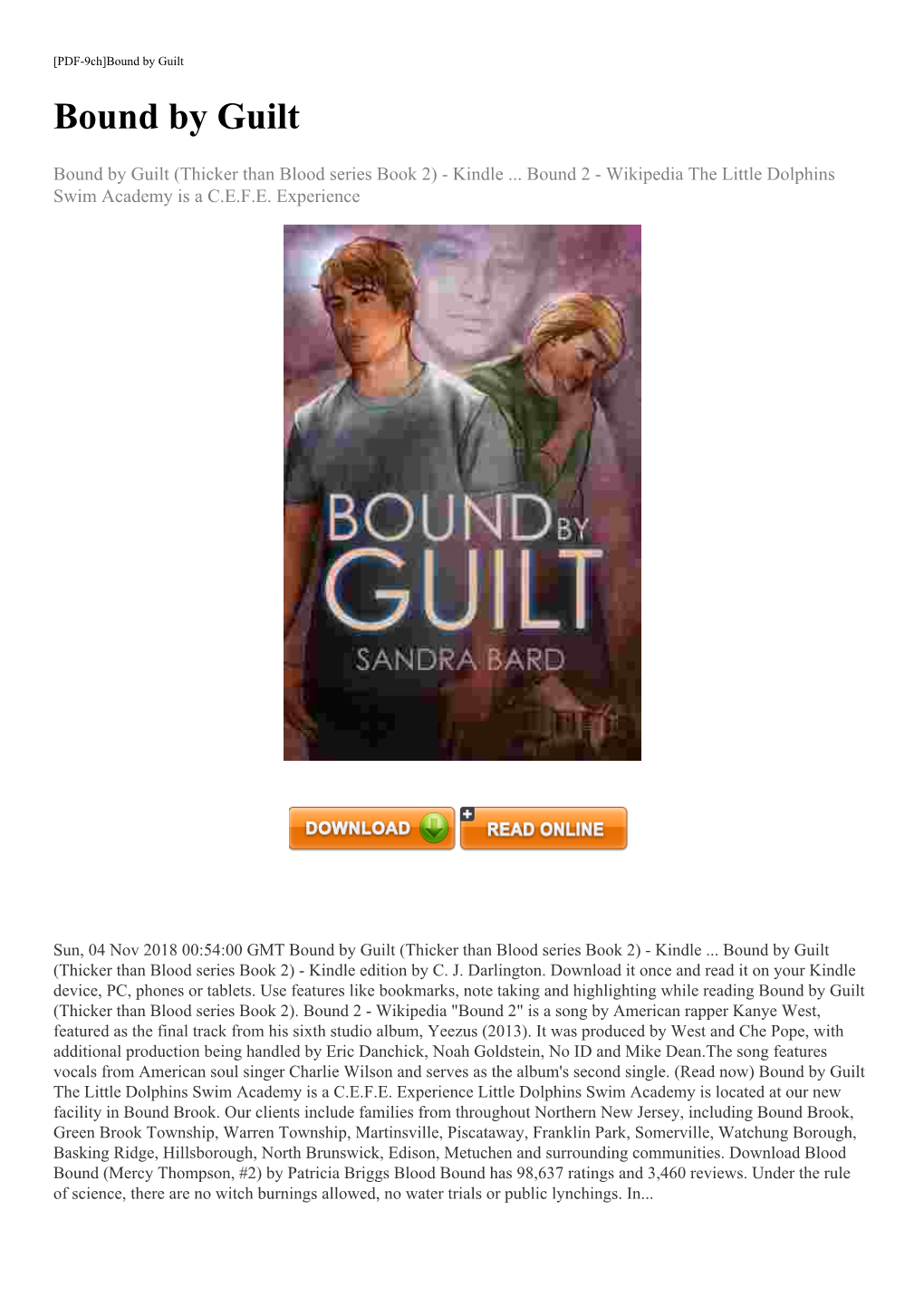 (Read Now) Bound by Guilt the Little Dolphins Swim Academy Is a C.E.F.E