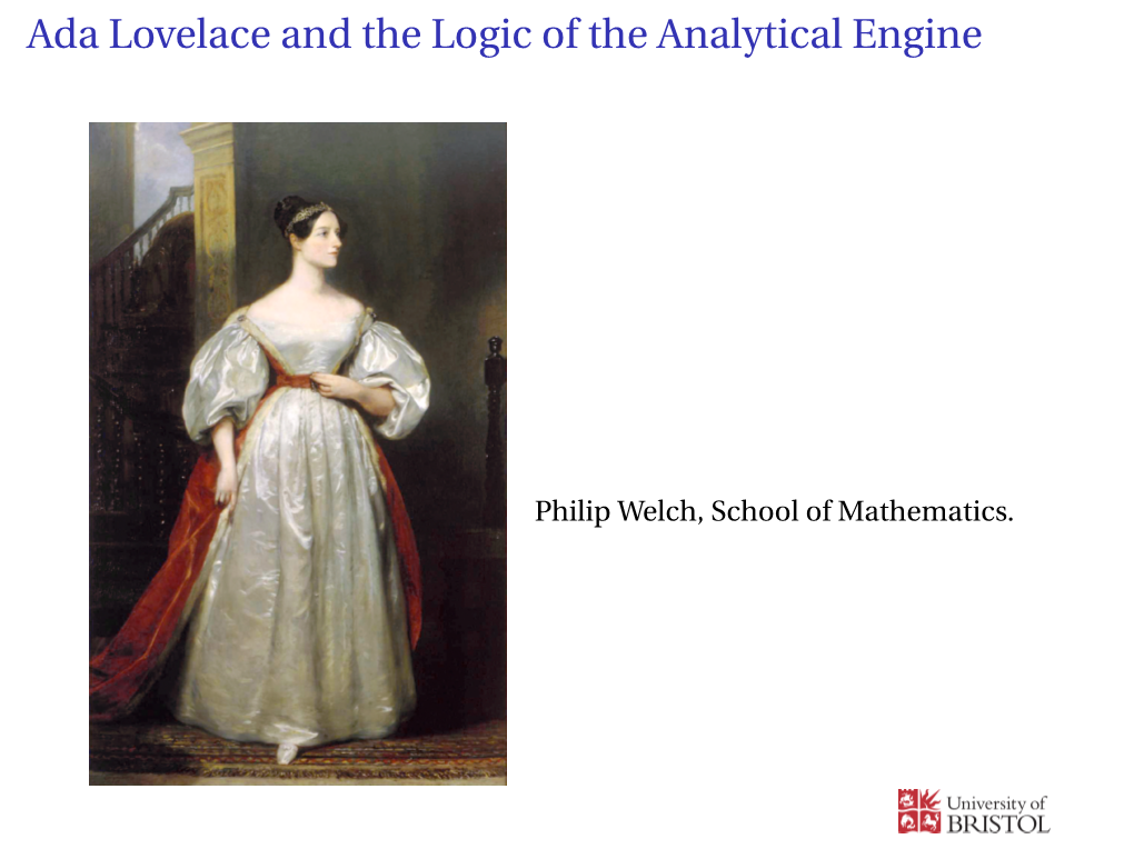 Ada Lovelace and the Logic of the Analytical Engine