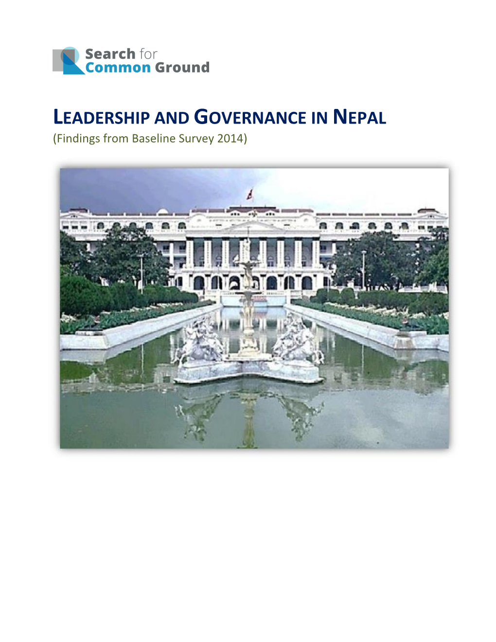 LEADERSHIP and GOVERNANCE in NEPAL (Findings from Baseline Survey 2014)