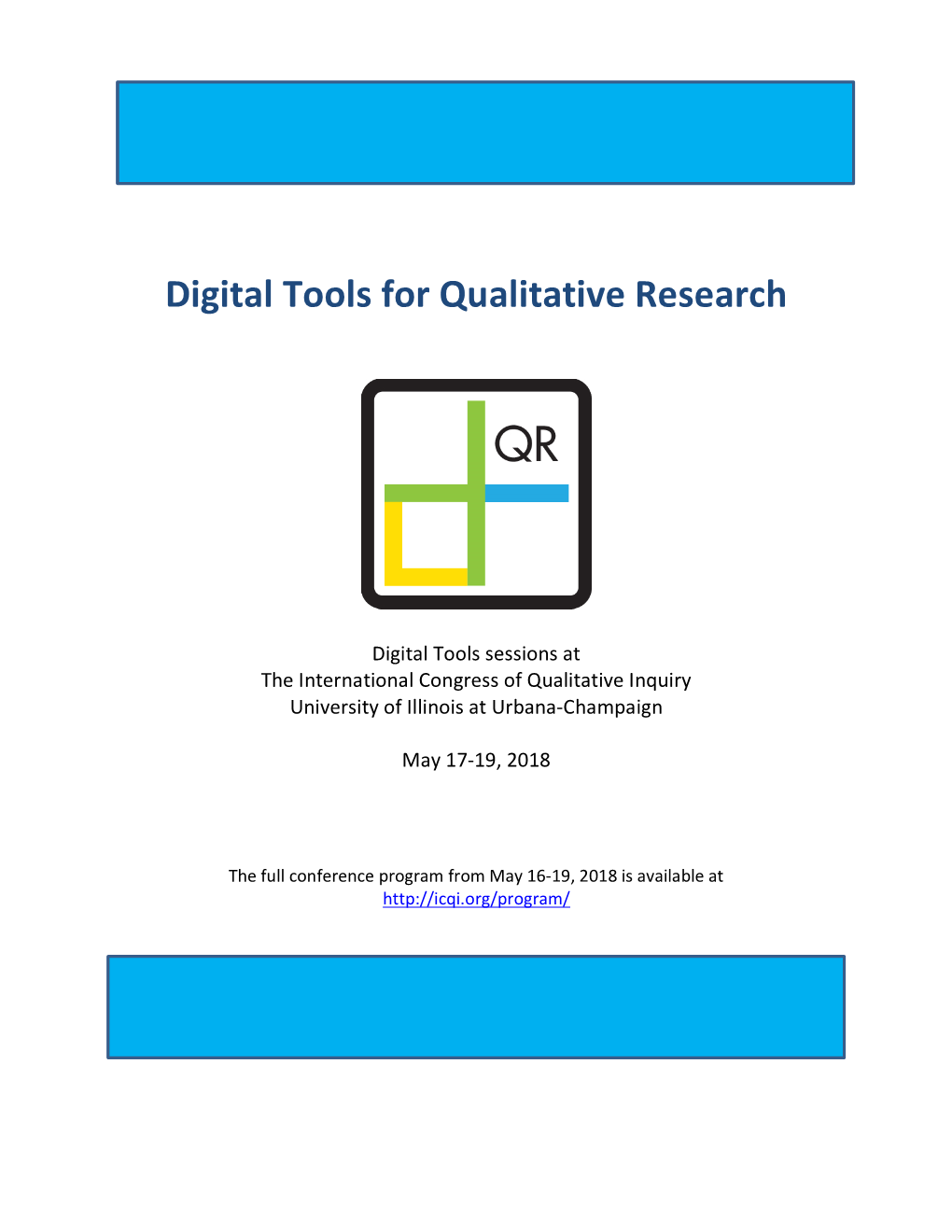 Digital Tools for Qualitative Research