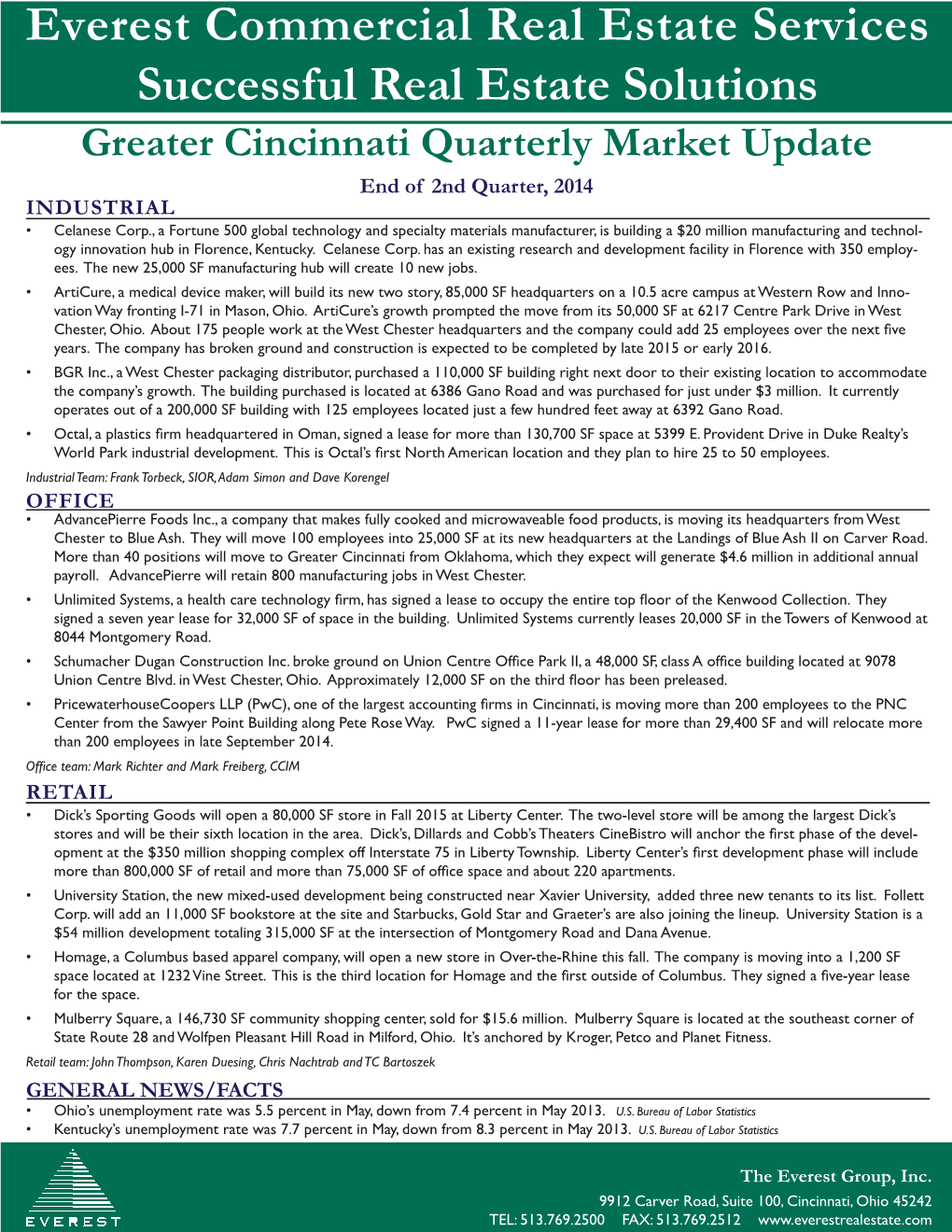 End of 2Nd Qtr. 2014 Market Report