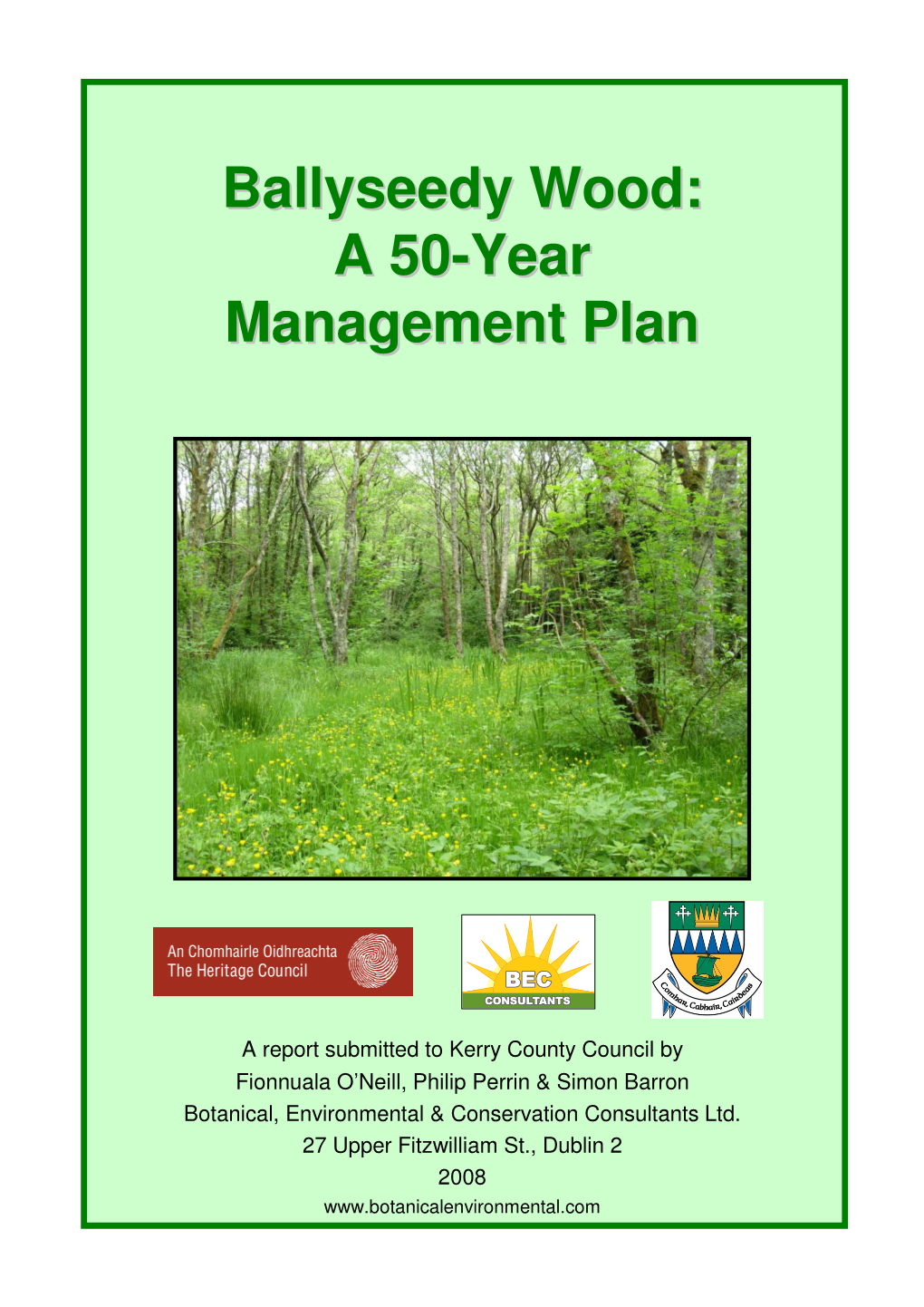 Ballyseedy Wood: a 50-Year Management Plan