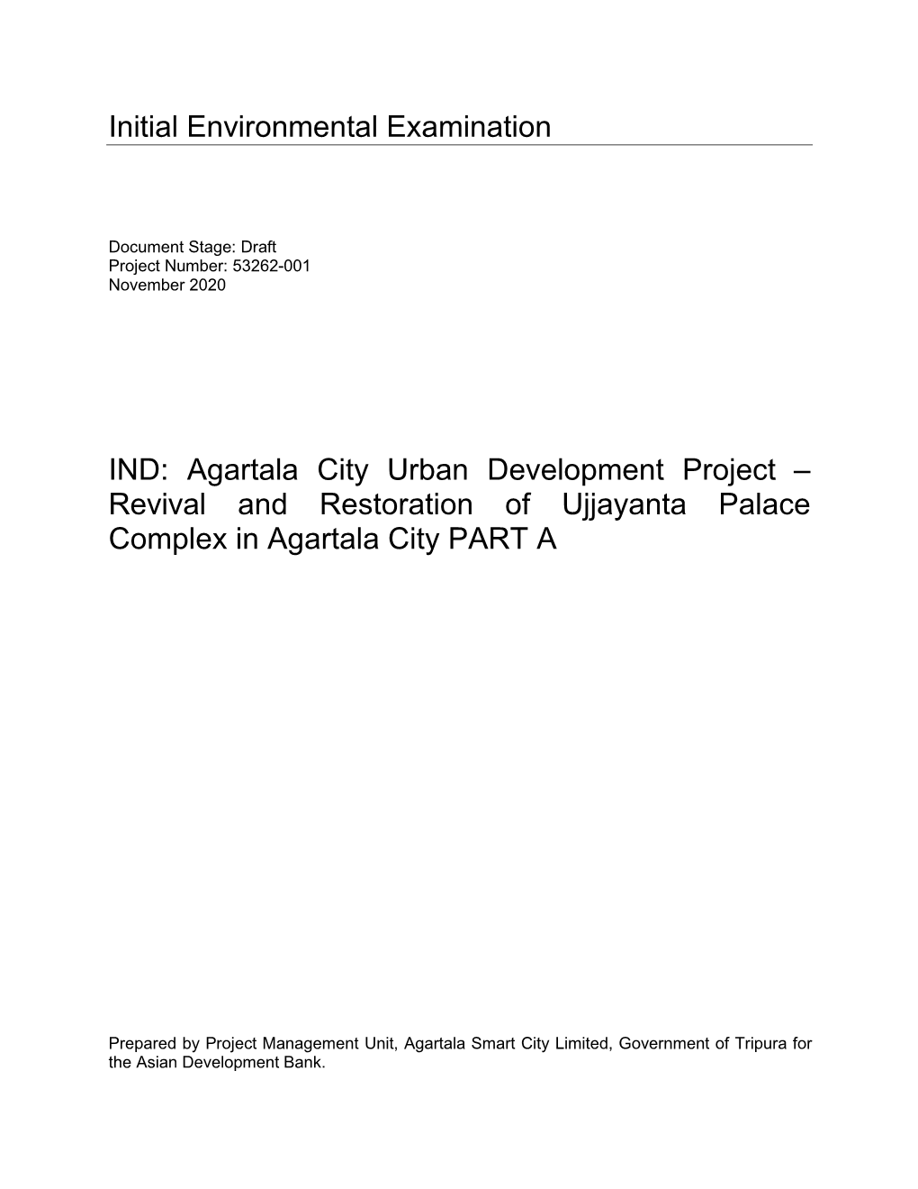 53262-001: Agartala City Urban Development Project