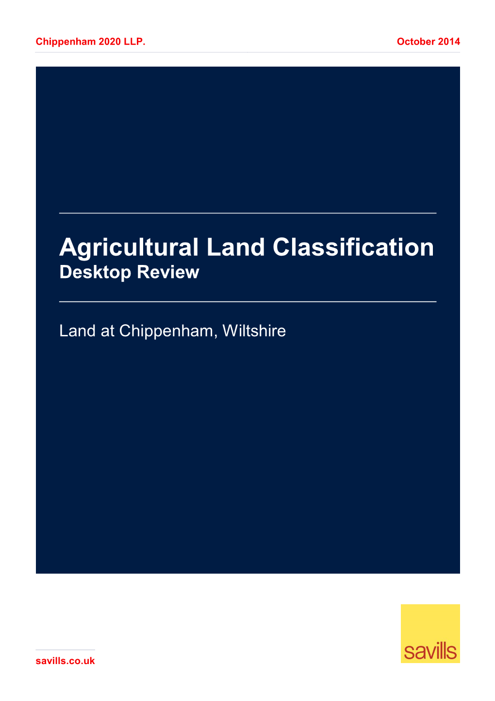 Agricultural Land Classification Desktop Review