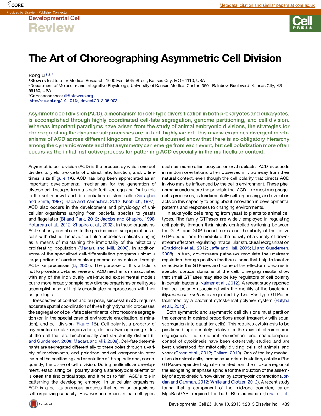 The Art of Choreographing Asymmetric Cell Division