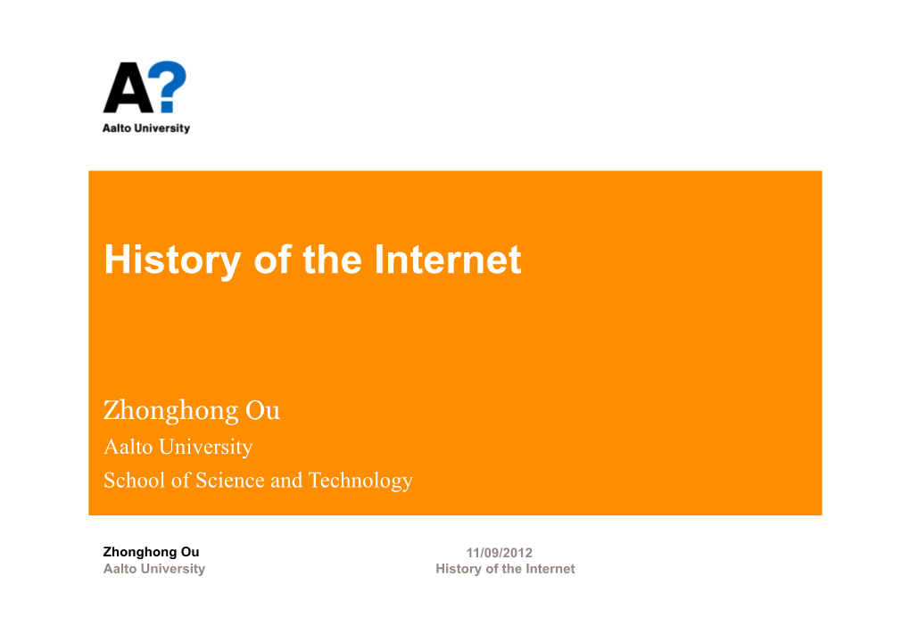 History of the Internet