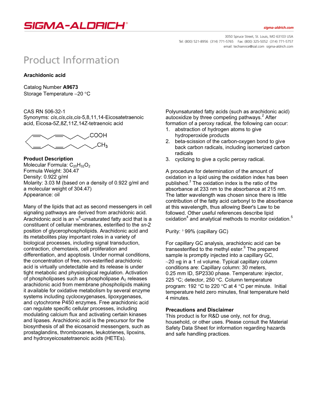 Arachidonic Acid