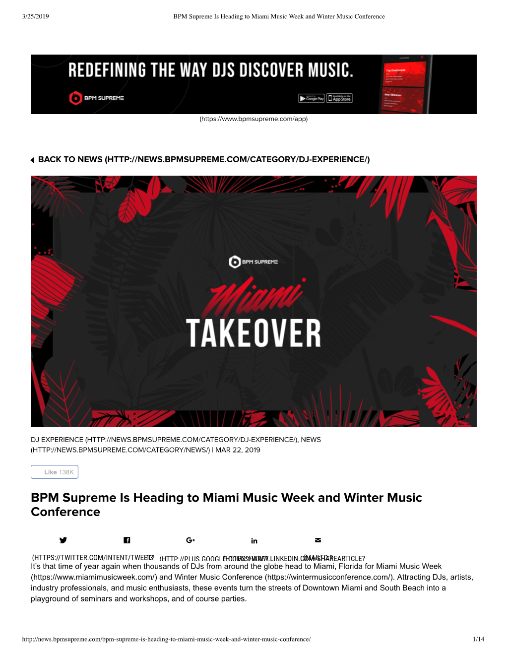 BPM Supreme Is Heading to Miami Music Week and Winter Music Conference