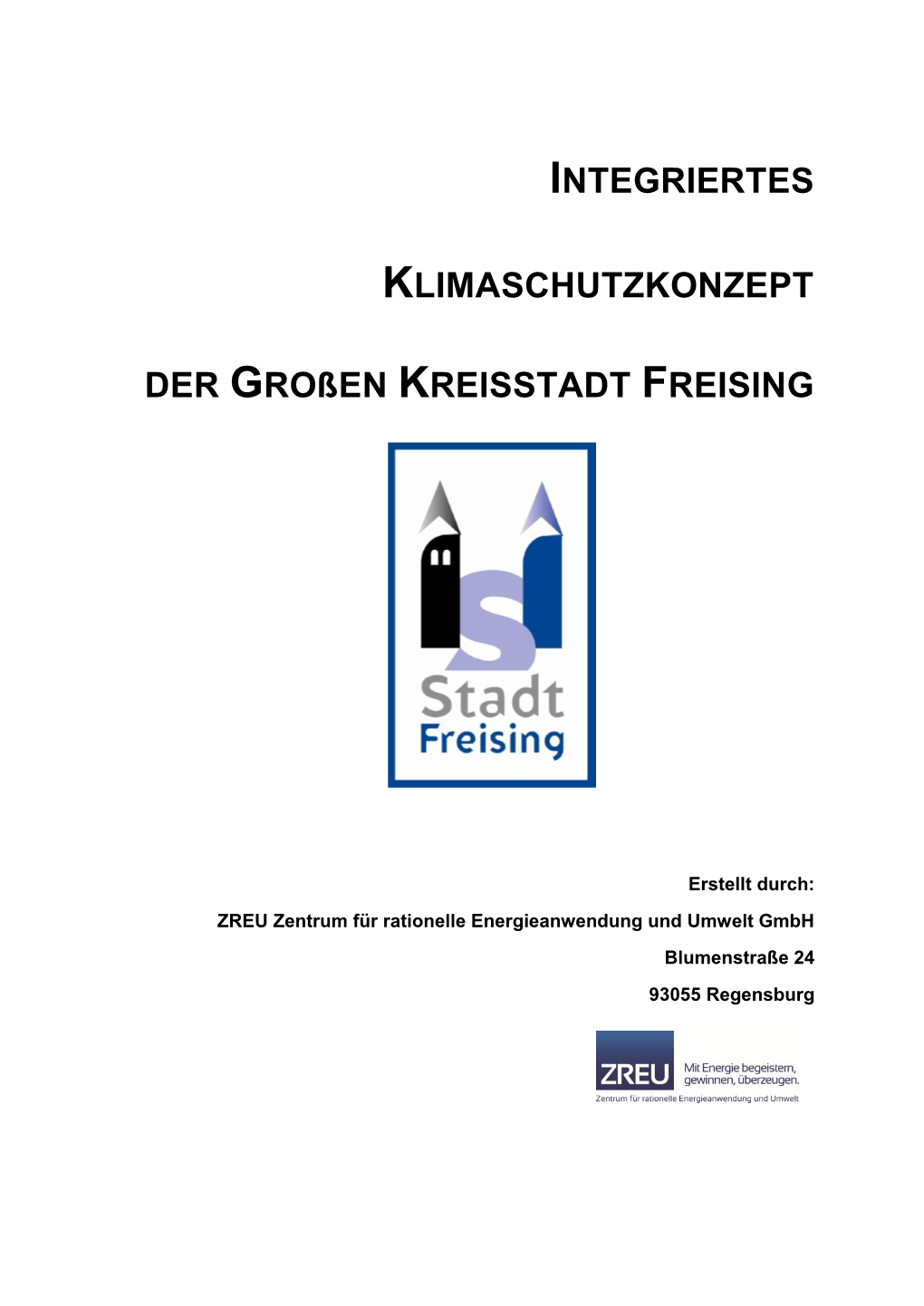 Integriertes Klimaschutzkonzept Der Großen Kreisstadt Freising