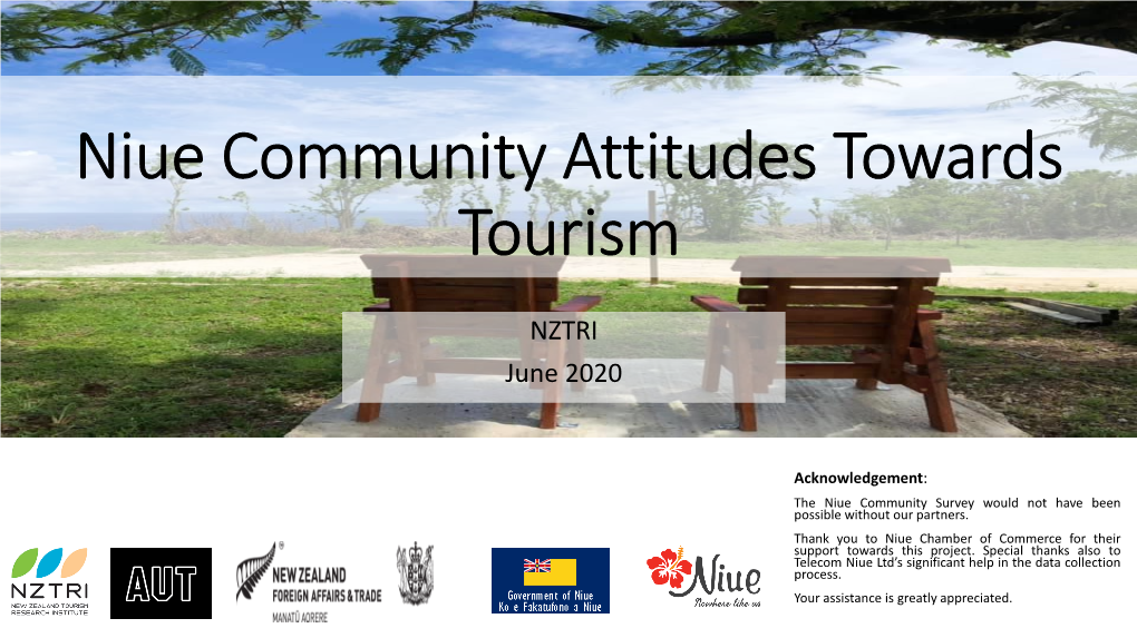 Niue Community Attitudes Towards Tourism