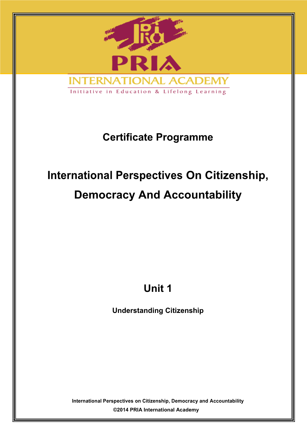 International Perspectives on Citizenship, Democracy and Accountability