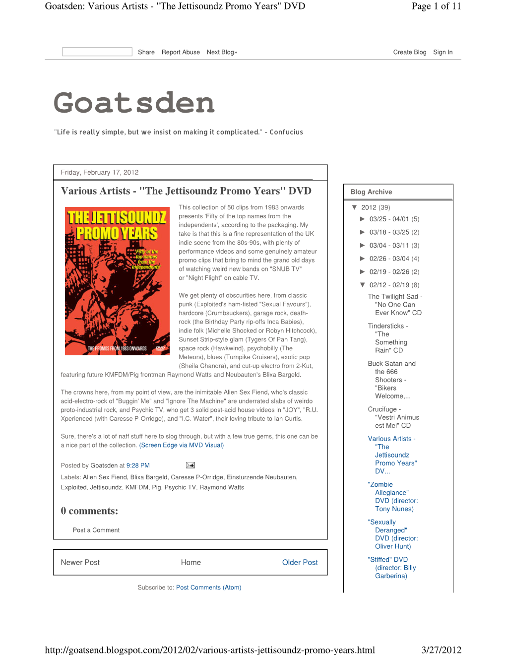 Goatsden: Various Artists - 